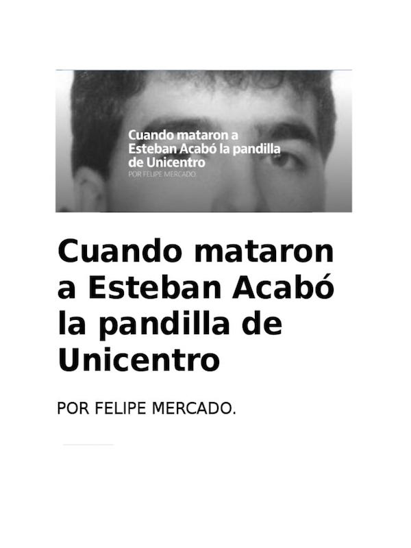 esteban araque tadeo asesinato gonzalo araque billis unicentro